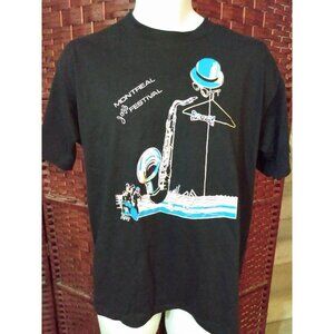 Vintage 80s Montreal Jazz Festival T Shirt Adult XL Single Stitch